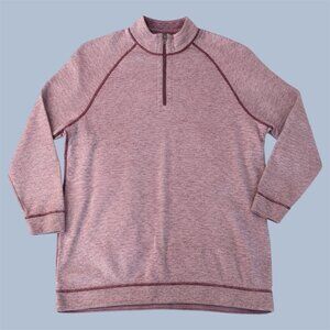  Tommy Bahama XL men’s reversible quarter zip oversized red heather
